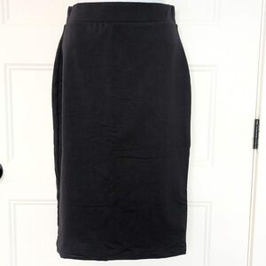 Aritzia Babaton Contour Pencil Skirt Blue/Black Stretch High Waist Size S